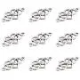 Fashewelry 50Pcs Antique Silver Heart Knot Charm Links Tibetan Double Loops Hollow Heart Pendant Connectors 13x24.5mm for DIY Jewelry Making Fashewelry 50Pcs Antique Silver Heart Knot Charm Links Tibetan Double Loops Hollow Heart Pendant Connectors 13x24.5mm for DIY Jewelry Making