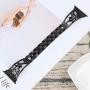 NNHF Compatible with Apple Watch Band 38mm 40mm 42mm 44mm for Women, Starfish with Diamond Hollow Metal Strap and Crystals Compatible with Apple Watch Series 4 3 2 1 (Black, 38mm)