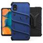 ZIZO Bolt Series for Samsung Galaxy A10e Case | Heavy-Duty Military-Grade Drop Protection w/Kickstand Included Belt Clip Holster Tempered Glass Lanyard (Blue/Black)