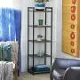 Household Essentials 5 Tier Storage Tower Metal, Grey Shelf – Black Frame, Ashwood Household Essentials 5 Tier Storage Tower Metal, Grey Shelf – Black Frame, Ashwood