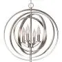 Kira Home Orbits 18'' 4-Light Modern Sphere/Orb Chandelier, Brushed Nickel Finish