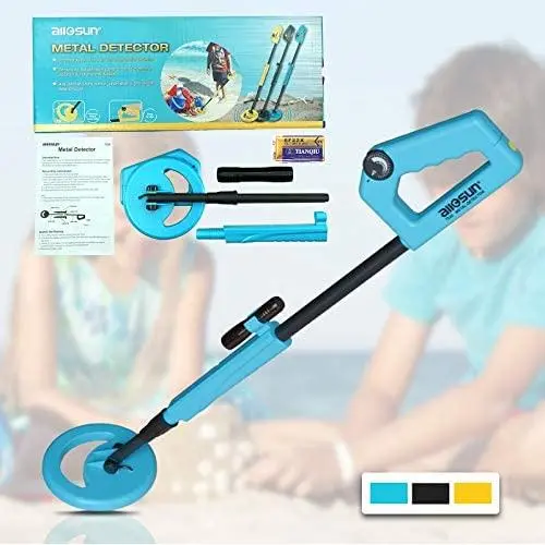 all-sun TS20A Junior Metal Detector for Children DIY Beach Yard Toy, Blue all-sun TS20A Junior Metal Detector for Children DIY Beach Yard Toy, Blue