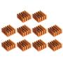 uxcell Electronic Radiators Heatsink for MOS GPU IC Chip Golden 20 x 20 x 10 mm 10pcs