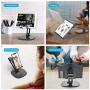 Adjustable Tablet Stand, Heavy Duty Tablet Holder, Universal Cell Phone Holder for Desk, Triple-Shaft & Multi-Height Cradle, Compatible with iPad iPhone Samsung Kindle Fire Switch E-Reader (4-11 inch)