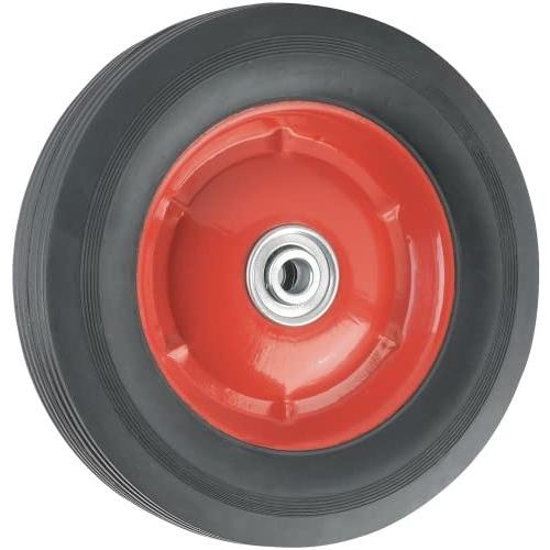 Titan Pneumatic Replacement Wheel 55 lb. Load Capacity with Metal Hub 8 Inch, Red/Black