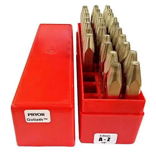 Pryor Goliath Phd27030 AZ Heavy Duty Sharp Faced Punches, 27 Piece, 1/8'', 3.0mm Pryor Goliath Phd27030 AZ Heavy Duty Sharp Faced Punches, 27 Piece, 1/8'', 3.0mm