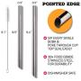 BOBA FIDE 9.4” & 8.5” Stainless Steel Boba & Smoothie Straws + Safety Silicone Tips & Brushes in 2 Travel Cases, Angled Tip Extra Wide Bubble Tea Milkshake Straws, 4 Reusable Metal Straws