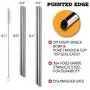 BOBA FIDE 9.4” & 8.5” Stainless Steel Boba & Smoothie Straws + Safety Silicone Tips & Brushes in 2 Travel Cases, Angled Tip Extra Wide Bubble Tea Milkshake Straws, 4 Reusable Metal Straws