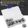 HEEPDD 40Sets Metal Snap Button Mixed Sizes DIY Fixing Set Durable Material Press Button Fastener with Setting Tool for Clothes Bags Wallet Packet(Silver)