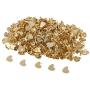 Prettyia 300 Pieces Star Heart Head Split Pin Metal Brads Paper Fasteners for Scrapbook Paper Craft Card Making Kids DIY Craft Gold
