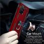 CoverON Metal Ring Kickstand Resistor Series Car Mount Compatible Phone Shockproof Cover for Samsung Galaxy S10 Lite Case/Galaxy A91 Case - Red