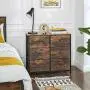 SONGMICS Rustic Drawer Dresser, Wide Storage Dresser with 6 Fabric Drawers, Industrial Closet Storage Drawers with Metal Frame, Wooden Top and Front, Rustic Brown and Black ULGS23H SONGMICS Rustic Drawer Dresser, Wide Storage Dresser with 6 Fabric Drawers, Industrial Closet Storage Drawers with Metal Frame, Wooden Top and Front, Rustic Brown and Black ULGS23H