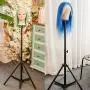 Wig Stand Tripod with Foot Pedal Adjustable Hair Mannequin Head Stand with Metal Fixing Base for Wig Making Hair Styling SJJN