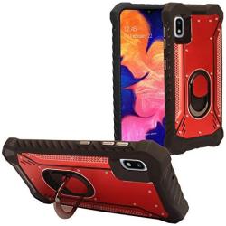 Compatible with Samsung Galaxy A10e SM-A102 - Aluminum Metal Hybrid Phone Case with Stand - ZY0 Red