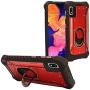Compatible with Samsung Galaxy A10e SM-A102 - Aluminum Metal Hybrid Phone Case with Stand - ZY0 Red