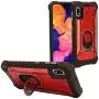 Compatible with Samsung Galaxy A10e SM-A102 - Aluminum Metal Hybrid Phone Case with Stand - ZY0 Red