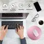 Round Mouse Pad LoiStu Round Aluminum Alloy Mouse Pad Winter and Summer Dual-Use Waterproof Antiski Matte Metal / High-Grade PU Leather Mouse Pad (Rose Gold)