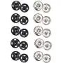 Senkary 200 Sets Sew-on Snap Buttons Metal Snap Fastener Press Studs Buttons for Clothing, 10 mm, Black and Silver Senkary 200 Sets Sew-on Snap Buttons Metal Snap Fastener Press Studs Buttons for Clothing, 10 mm, Black and Silver
