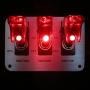 JIANFA Toggle Switch,Dc 12v Metal wire drawing face plate Car Toggle Switch with LED Indicator For For Racing Sport Competitive Car (RED)