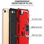Military Grade for iPhone 8 Case iPhone 7 Case iPhone SE 2020 Metal Rotating Ring with Kickstand Holder Armor Heavy Duty Shockproof Drop Protective Cover for iPhone 8/7/SE 2020 Phone Case (Red)