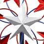 Exhart Star Spangled Wind Spinner - Pinwheels Outdoor Decor w/American Themed Metal Design - Kinetic Art Garden Spinner with Blue, Red, and White Stars Spinning Blades, 20'' L x 7'' W x 83'' H Exhart Star Spangled Wind Spinner - Pinwheels Outdoor Decor w/American Themed Metal Design - Kinetic Art Garden Spinner with Blue, Red, and White Stars Spinning Blades, 20'' L x 7'' W x 83'' H
