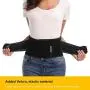 Abahub Lumbar Lower Back Brace and Support Belt with Dual Adjustable Straps, Helps Relief Pain with Sciatica, Scoliosis, Herniated, Black Large