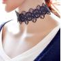 Trasfit 10 Pieces Lace Choker Necklace for Women Girls, Black Classic Velvet Stretch Punk Gothic Tattoo Lace (Style #1)