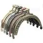 ORYOUGO Set of 5 Retro Coin Metal Purse Frame Making Kiss Clasp Lock for Clutch Leather Bag Handle Handbag Accessories Red Bronze Tone Bags Hardware