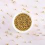 Craftdady 500Pcs 4mm Golden Mini Round Ball Bead Spacers Metal Tiny Smooth Rondelle Charm Loose Beads for DIY Jewelry Craft Making Hole: 1.5mm