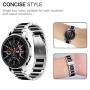 V-MORO Band Comaptible with Galaxy Watch 46mm Bands/Gear S3 Frontier Band Men 22mm Solid Stainless Steel Strap Replacement for Samsung Galaxy Watch 46mm/Gear S3 Frontier/Classic Silver/Black