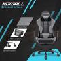 Homall Gaming Chair Computer Office Chair Ergonomic Desk Chair with Footrest Racing Executive Swivel Chair Adjustable Rolling Task Chair (Gray)
