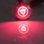 Etopars 12V 5A 19mm Car Auto Red LED Light Lamp Emergency Hazard Warning Push Button Stainless Steel Metal Toggle Switch Socket Plug