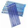 HuanX35 Knitting Needle Set Stainless Steel Hollow Single Pointed Sweater Staight Needle Kit in Different Sizes(11pirs,22pcs,14 inches Length)
