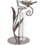 A Ting Garden Decorative 7'' Metal and Glass Rain Gauge,Butterfly,Flower