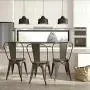 Metal Dining Chairs with Wood Seat, Tolix Style Indoor-Outdoor Stackable Industrial Chair with Back Set of 4 for Kitchen, Dining Room, Bistro and Cafe (Gun) Metal Dining Chairs with Wood Seat, Tolix Style Indoor-Outdoor Stackable Industrial Chair with Back Set of 4 for Kitchen, Dining Room, Bistro and Cafe (Gun)