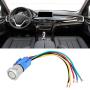 Push Button Switch,12V Blue LED 0.7in Metal Push Button ON/OFF Switch Accessory Part for Auto Motorcycle