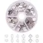 PandaHall Elite 120 Pcs 304 Stainless Steel Flat Round Oval Heart Star Flower Rhombus Blank Stamping Tag Pendants Charms 6 Styles for Jewelry Making PandaHall Elite 120 Pcs 304 Stainless Steel Flat Round Oval Heart Star Flower Rhombus Blank Stamping Tag Pendants Charms 6 Styles for Jewelry Making