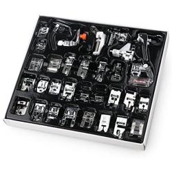 NUOLUX 32Pcs Presser Foot Sewing Machine Set for Brother Singer Janome Domestic Part