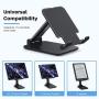 Anozer Foldable & Adjustable Tablet Stand, [2021 Updated] Extendable Compact Desktop Tablet Stand Holder Cradle Dock Compatible with Phones, iPad, Samsung Galaxy Tabs, Kindle(13’’ Max)