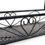 Funmall Hanging Balcony Railing Shelf Flower Pot Holder Metal Plant Stand
