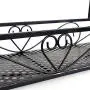 Funmall Hanging Balcony Railing Shelf Flower Pot Holder Metal Plant Stand