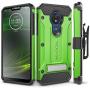Motorola Moto G7 Power Case, Evocel [Explorer Series Pro] Premium Full Body Case with Glass Screen Protector, Belt Clip Holster, Metal Kickstand for Motorola Moto G7 Power (XT1955), Green