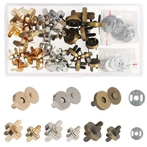 Magnetic Buttons,ZERHOK 30 Sets Magnetic Snap Fasteners Metal Bag Clasps Sewing Accessory for Leather Coat Jacket Windbreaker Purse Handbag Backpack Craft Making(3 Colours,14mm/18mm) Magnetic Buttons,ZERHOK 30 Sets Magnetic Snap Fasteners Metal Bag Clasps Sewing Accessory for Leather Coat Jacket Windbreaker Purse Handbag Backpack Craft Making(3 Colours,14mm/18mm)
