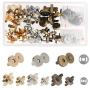 Magnetic Buttons,ZERHOK 30 Sets Magnetic Snap Fasteners Metal Bag Clasps Sewing Accessory for Leather Coat Jacket Windbreaker Purse Handbag Backpack Craft Making(3 Colours,14mm/18mm)