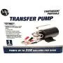 12-volt DC 1/10th HP 330 GPH Battery Powered Portable Mini Water Transfer Utility Pump with Metal Connectors for Standard 3/4'' Garden Hose Great for removing water from Boats Water Yard or Garden 12-volt DC 1/10th HP 330 GPH Battery Powered Portable Mini Water Transfer Utility Pump with Metal Connectors for Standard 3/4'' Garden Hose Great for removing water from Boats Water Yard or Garden