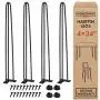 34 Inch Hairpin Legs – 4 Easy to Install Metal Legs for Furniture – Mid-Century Modern Legs for Coffee and End Tables, Chairs, Home DIY Projects + Bonus Rubber Floor Protectors by INTERESTHING Home 34 Inch Hairpin Legs – 4 Easy to Install Metal Legs for Furniture – Mid-Century Modern Legs for Coffee and End Tables, Chairs, Home DIY Projects + Bonus Rubber Floor Protectors by INTERESTHING Home