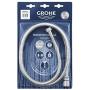 Grohe Rotaflex Metallic Hose,Starlight Chrome