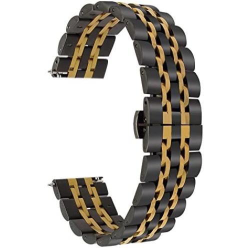 TRUMiRR 22mm Quick Release Watch Band Stainless Steel Butterfly Buckle Strap for Samsung Gear S3 Classic Frontier, Galaxy Watch 46mm, Gear 2 R380 R381 R382, Moto 360 2 46mm