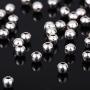 Pangda 1000 Pack 4 mm Metal Spacer Beads Metallic Plated Round Beads Tiny Smooth Beads for Necklaces, Bracelets and Jewelry Making (Silver)