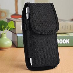 Apple iPhone XS Max ,iPhone XR, iPhone 8 Plus , iPhone 7 Plus , iPhone 6S Plus , 6 Plus 5.5 Version EpicDealz Rugged Pouch Case Holster Flap Steel Metal Belt Clip + Carabiner Hook